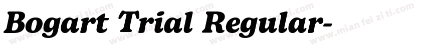 Bogart Trial Regular字体转换